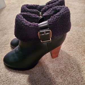 Colin Stuart Black Leather Ankle Boots